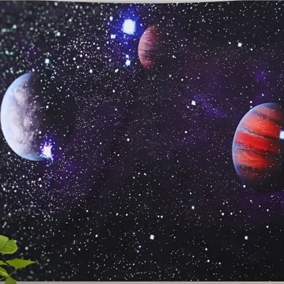 Galaxy Polyester UV Blacklight Wall Hanging 59 x 51 NWT - Picture 1 of 2